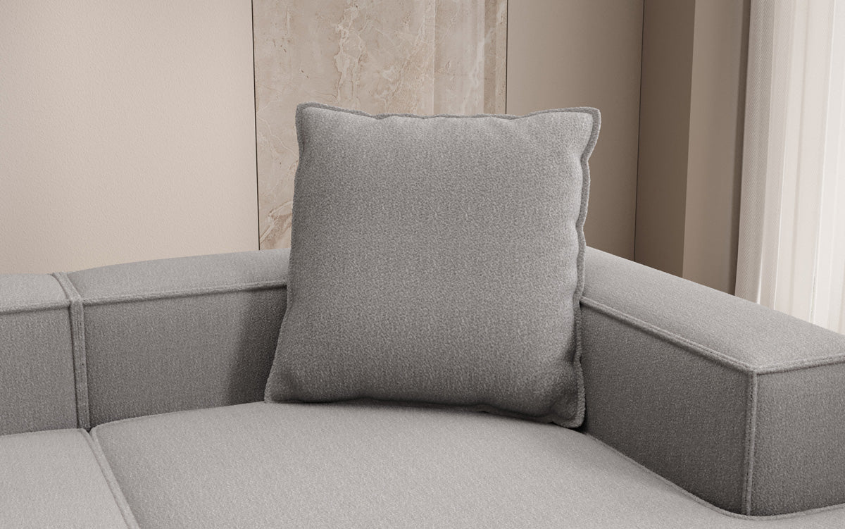 Lesley Bouclé Zierkissen 60x60: Luxuriöses, Weiches Dekokissen für Sofa & Bett