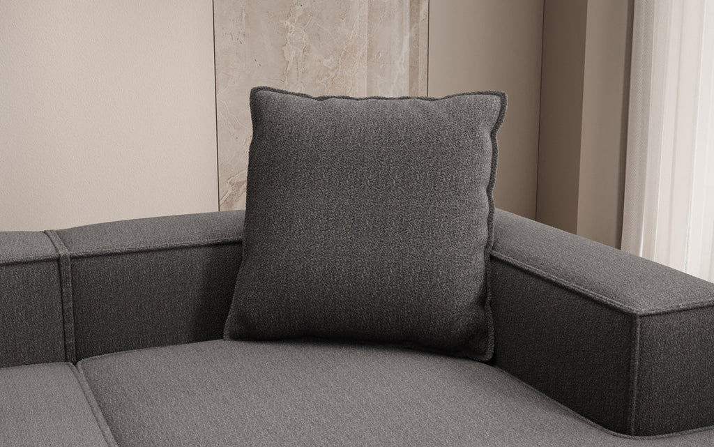 Lesley Bouclé Zierkissen 60x60: Luxuriöses, Weiches Dekokissen für Sofa & Bett