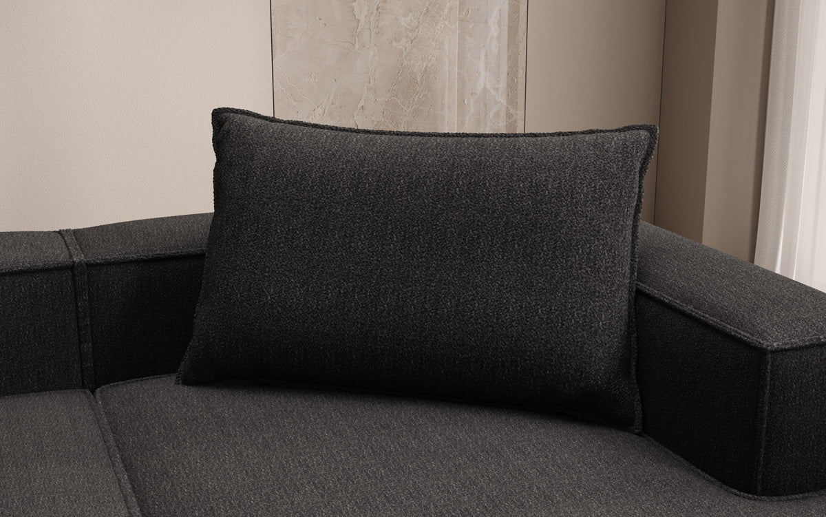 Luxuriöses Lesley Bouclé Zierkissen 45x80 cm – Stilvolles Dekokissen für Sofa & Bett