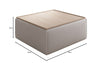 Lesley Bouclé Multifunktions-Hocker: Eleganter Couchtisch mit Verstecktem Stauraum