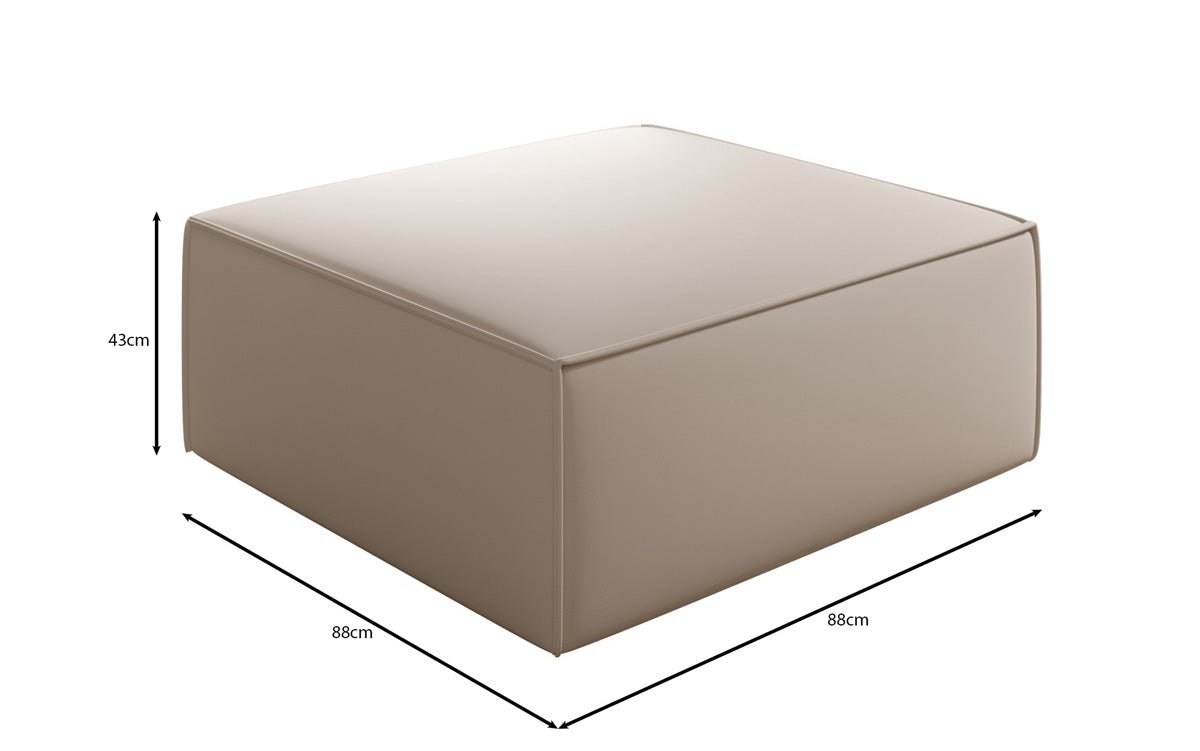 Lesley Beistellhocker Stoff – Moderner Ottoman für Vielseitiges Wohnzimmer-Design