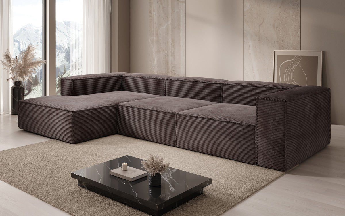 Lesley L-Form Cordsofa: Modernes Design für Ihr Gemütliches Wohnzimmer
