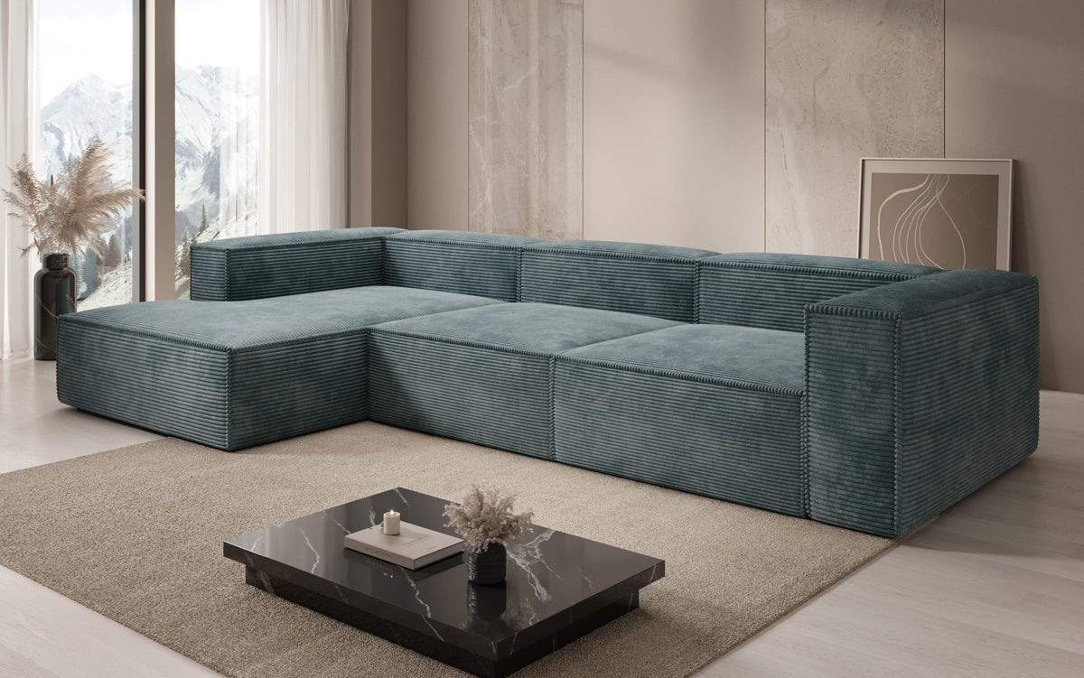 Gemütliches Lesley Cord-Ecksofa: Modernes L-Sofa für Stilvolles Wohnen