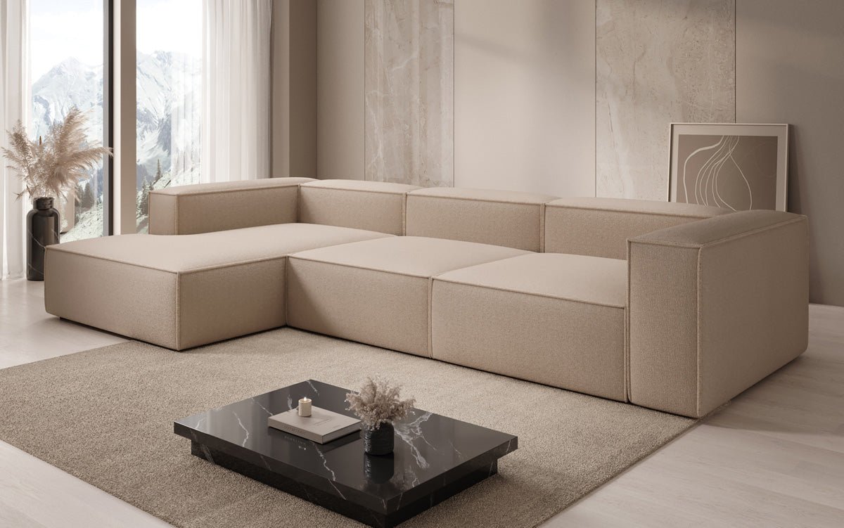 Luxuriöses Designer L-Sofa Lesley in Bouclé – Modern, Komfortabel, Elegante L-Form