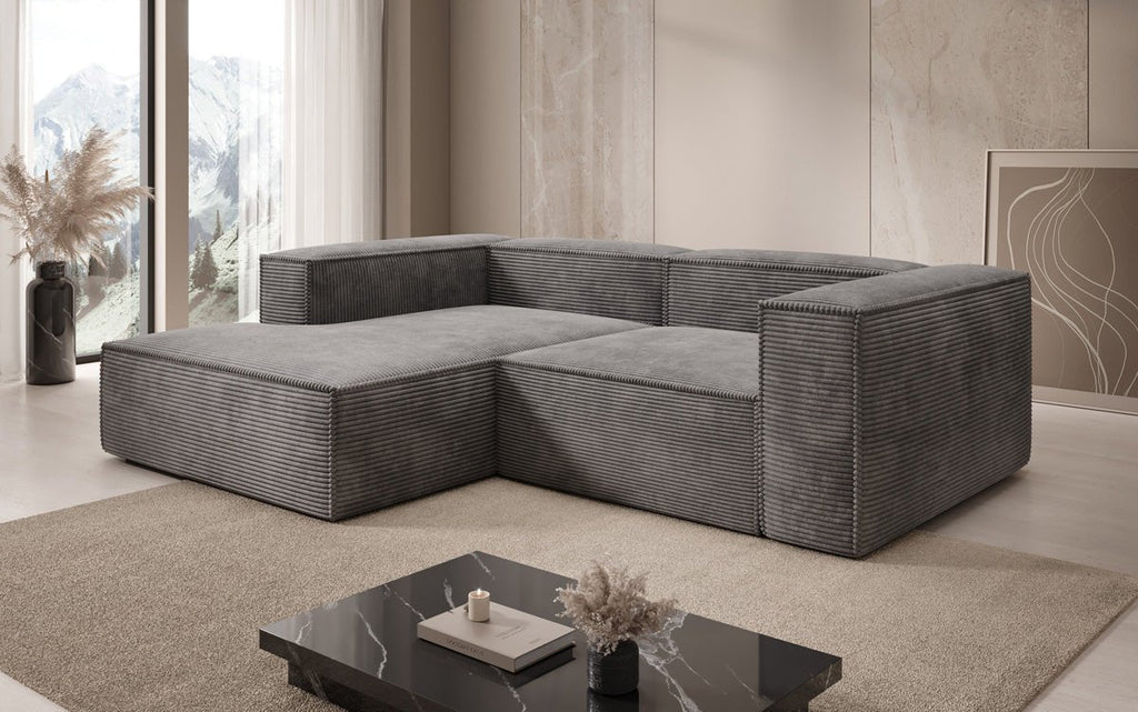 Lesley L-Form Designer Sofa aus Cord: Stilvolle Gemütlichkeit für Ihr Wohnzimmer