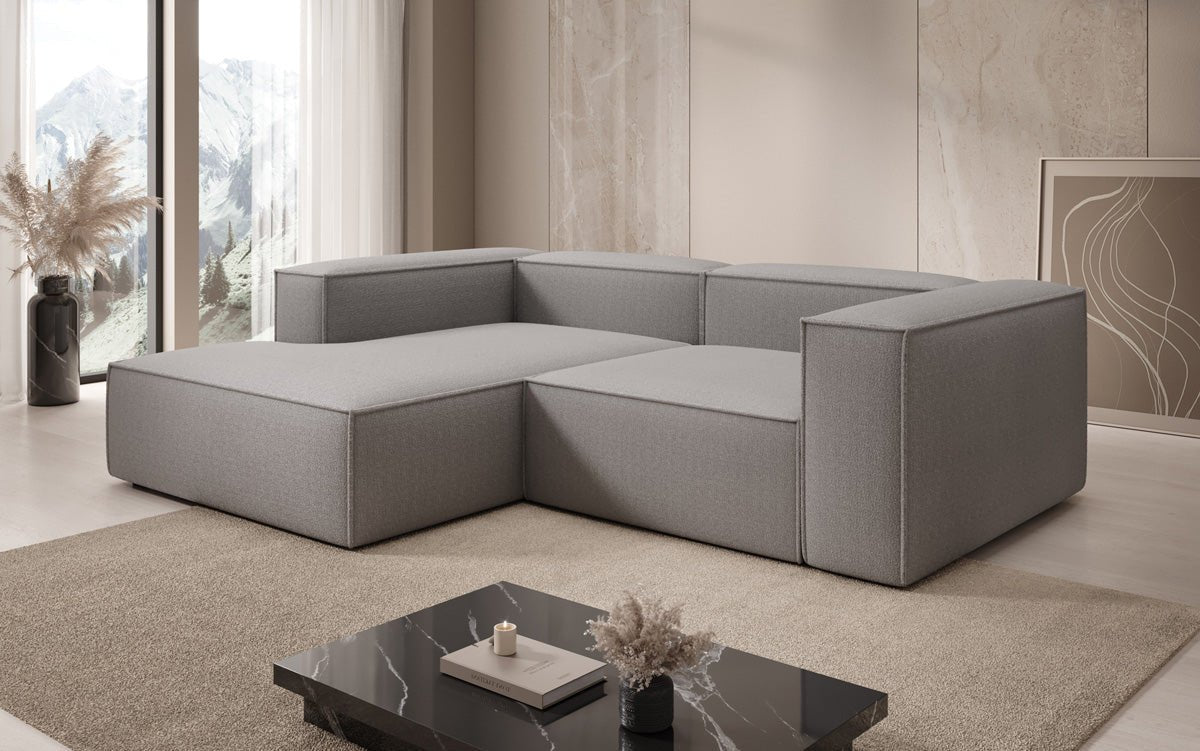 Luxuriöses L-Form Designer Sofa Lesley Mini – Weicher Bouclé, Modern, Komfortabel