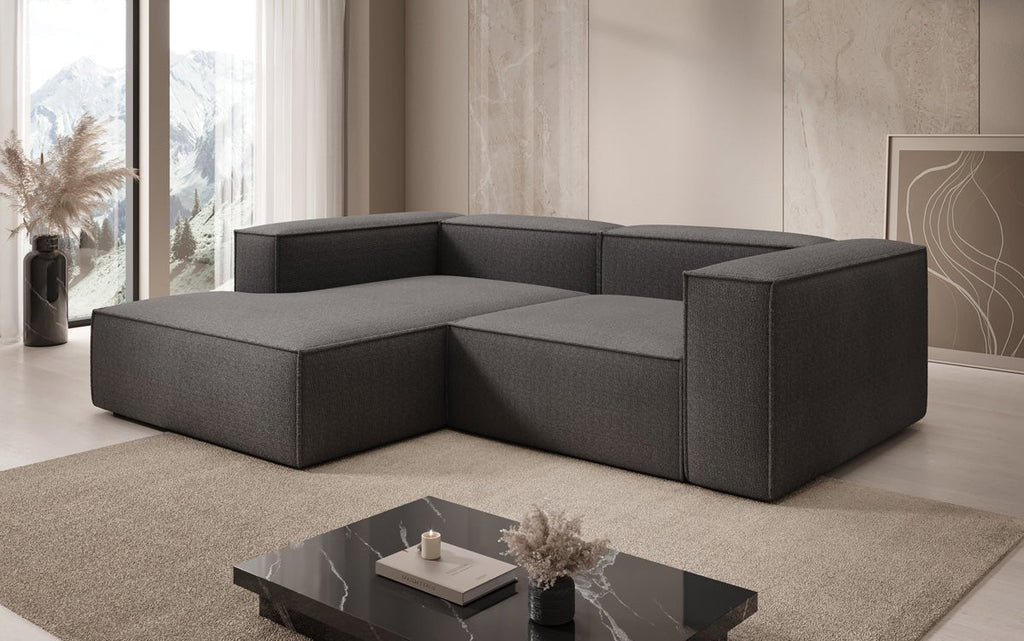 Luxuriöses L-Form Designer Sofa Lesley Mini – Weicher Bouclé, Modern, Komfortabel