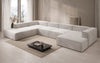 Luxuriöses Designer U-Form Samtsofa Lesley XXL – Elegante, Moderne Wohnzimmer-Couch