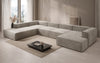 Luxuriöses Designer U-Form Samtsofa Lesley XXL – Elegante, Moderne Wohnzimmer-Couch