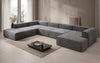 Luxuriöses Designer U-Form Samtsofa Lesley XXL – Elegante, Moderne Wohnzimmer-Couch