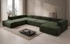 Luxuriöses Designer U-Form Samtsofa Lesley XXL – Elegante, Moderne Wohnzimmer-Couch