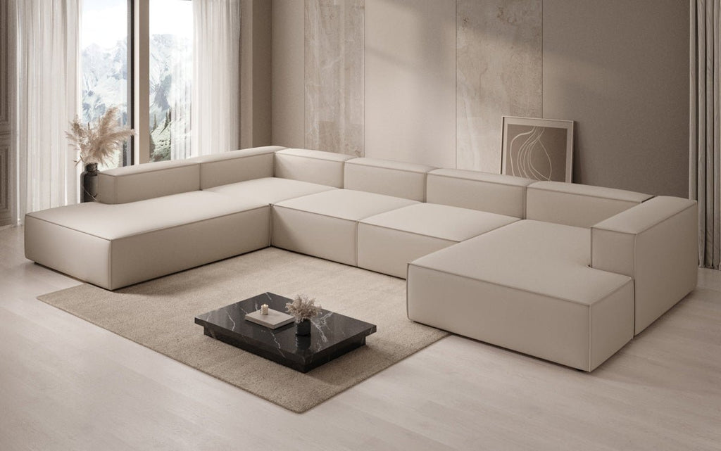 Luxuriöses Designer U-Form Ecksofa XXL – Modernes Stoffsofa für Wohnzimmer
