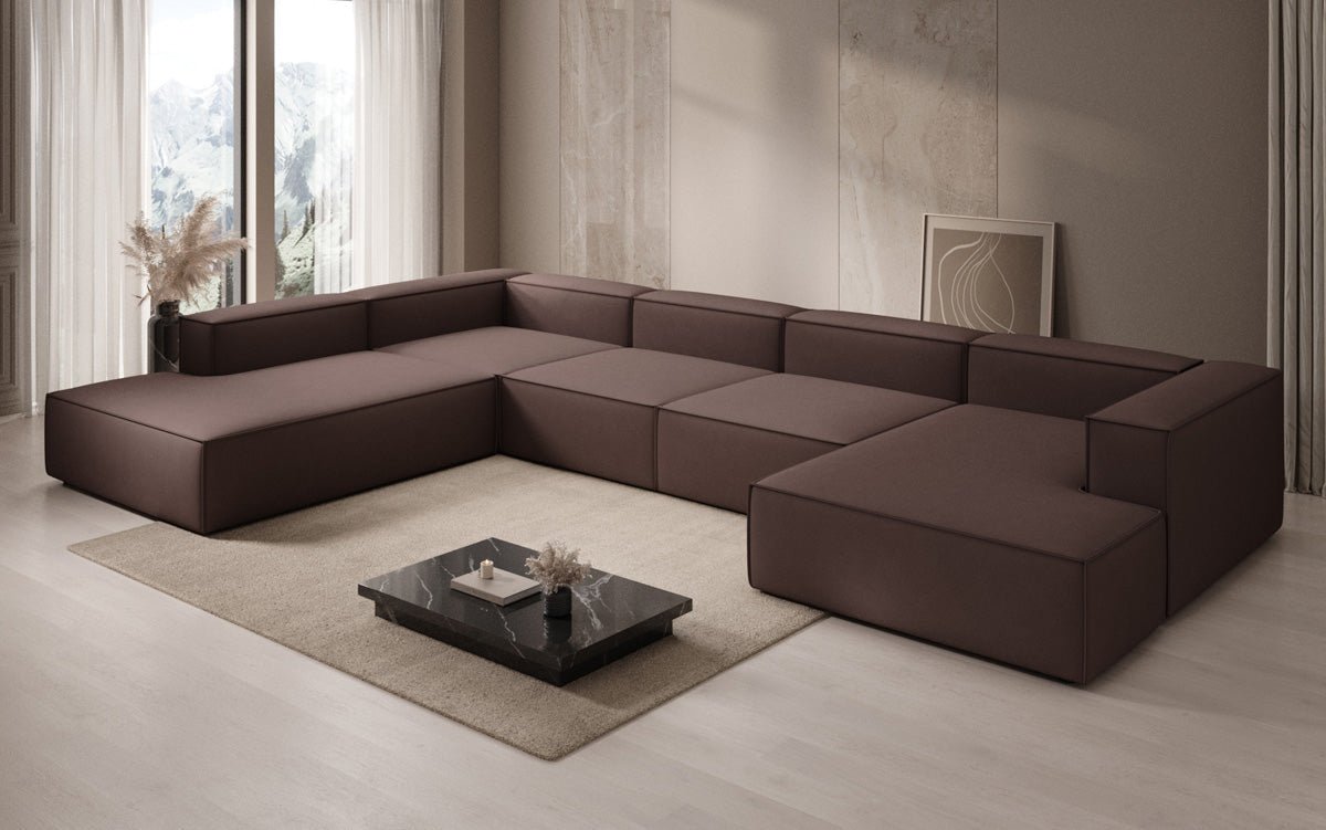 Luxuriöses Designer U-Form Ecksofa XXL – Modernes Stoffsofa für Wohnzimmer
