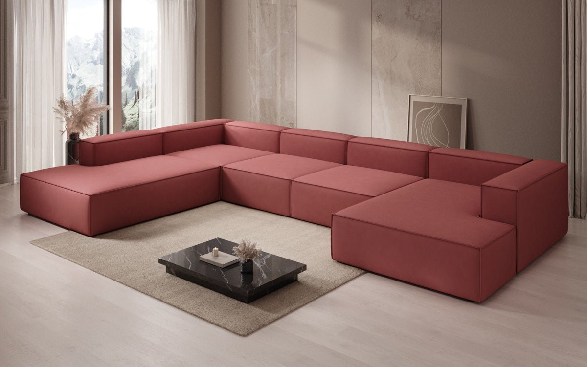 Luxuriöses Designer U-Form Ecksofa XXL – Modernes Stoffsofa für Wohnzimmer