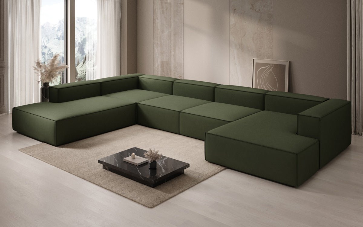 Luxuriöses Designer U-Form Ecksofa XXL – Modernes Stoffsofa für Wohnzimmer