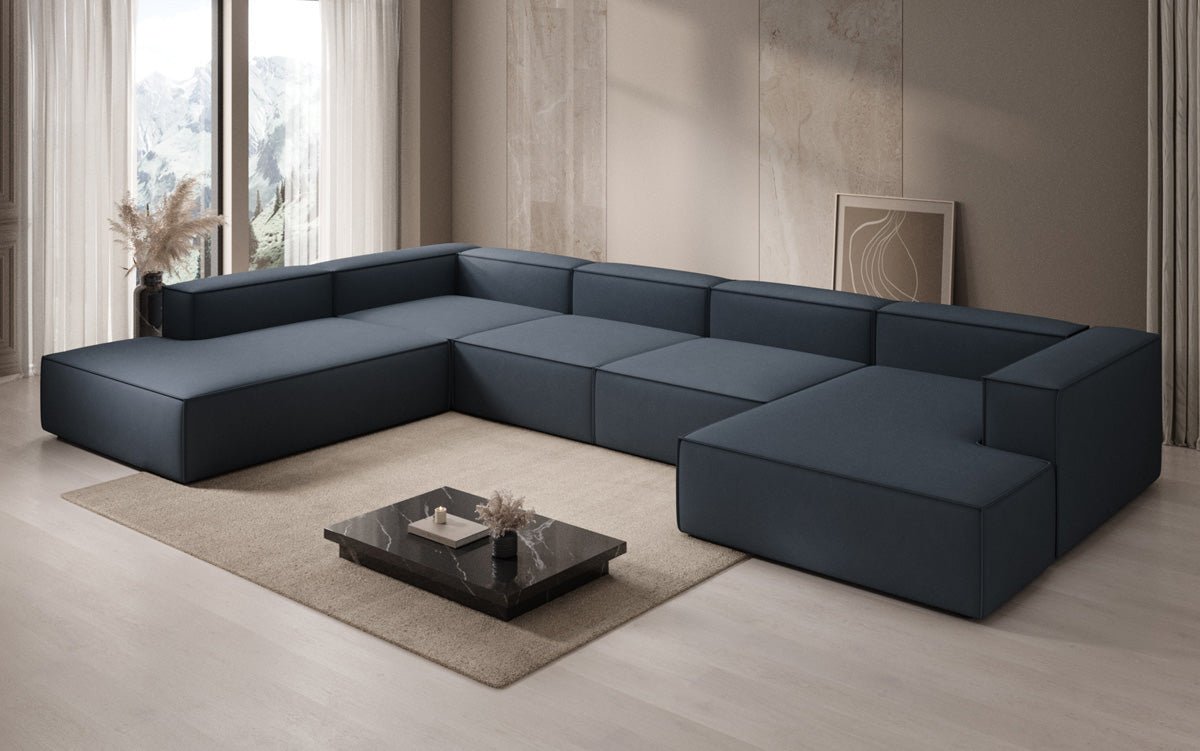Luxuriöses Designer U-Form Ecksofa XXL – Modernes Stoffsofa für Wohnzimmer
