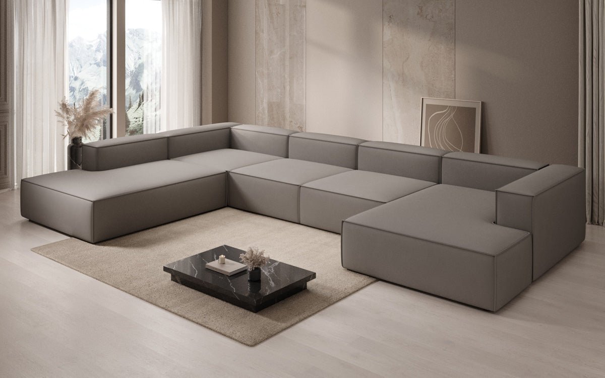 Luxuriöses Designer U-Form Ecksofa XXL – Modernes Stoffsofa für Wohnzimmer