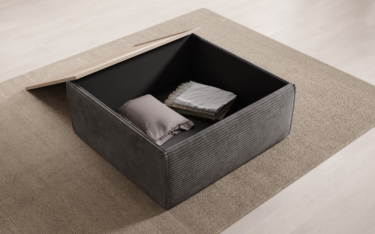 Lesley Cord Beistellhocker: Multifunktionaler Couchtisch mit Stauraum & Stil