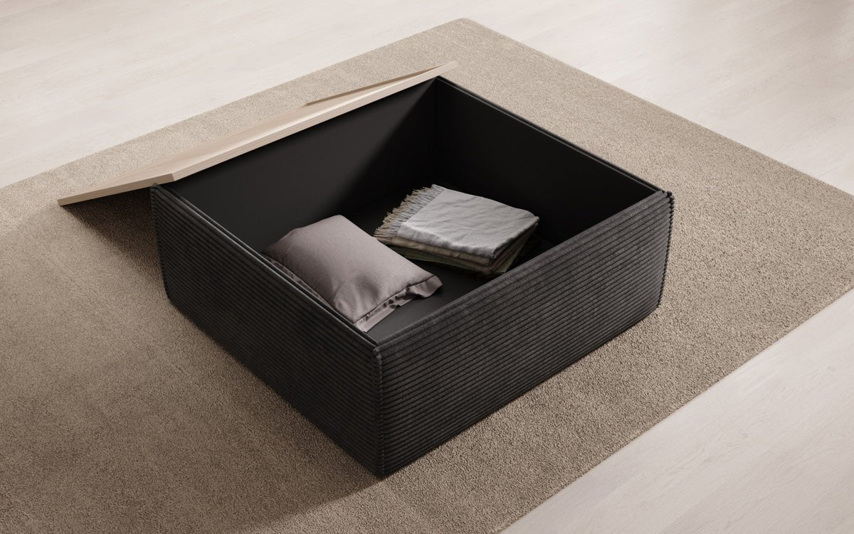 Lesley Cord Beistellhocker: Multifunktionaler Couchtisch mit Stauraum & Stil