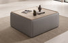 Lesley Bouclé Multifunktions-Hocker: Eleganter Couchtisch mit Verstecktem Stauraum