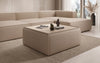 Lesley Bouclé Multifunktions-Hocker: Eleganter Couchtisch mit Verstecktem Stauraum