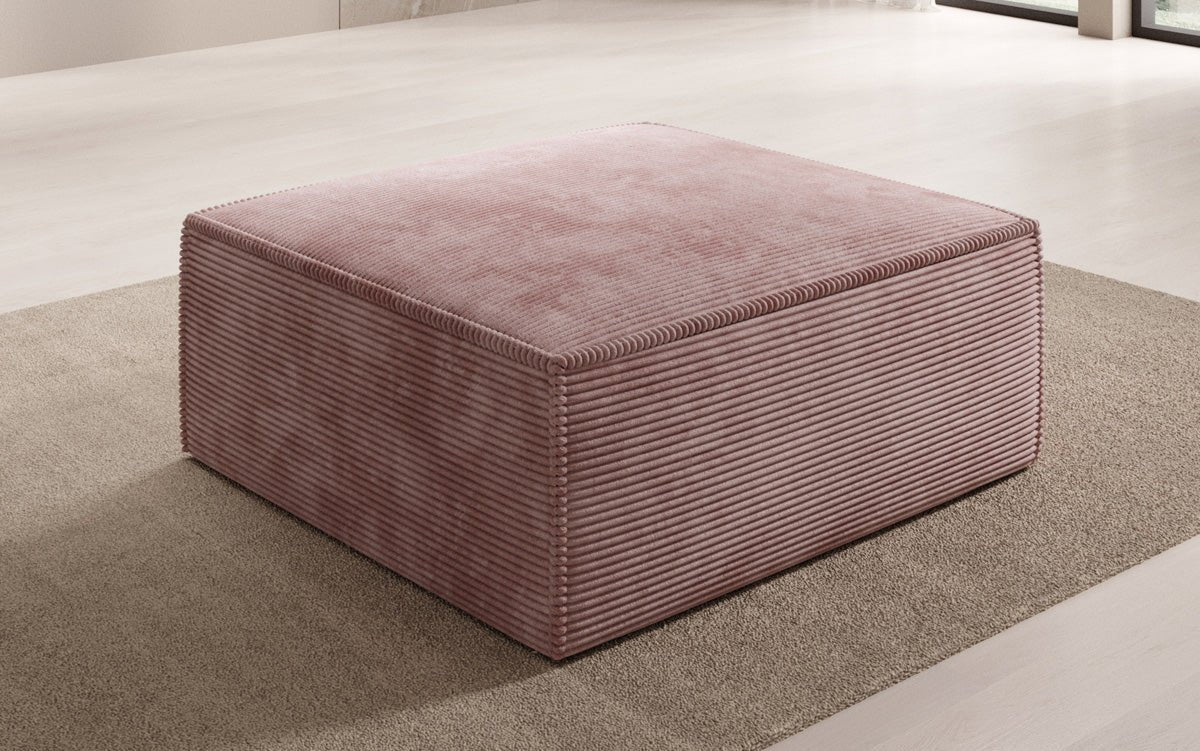 Lesley Samtiger Cord Beistellhocker: Moderner, Gemütlicher Design Akzent für Zuhause