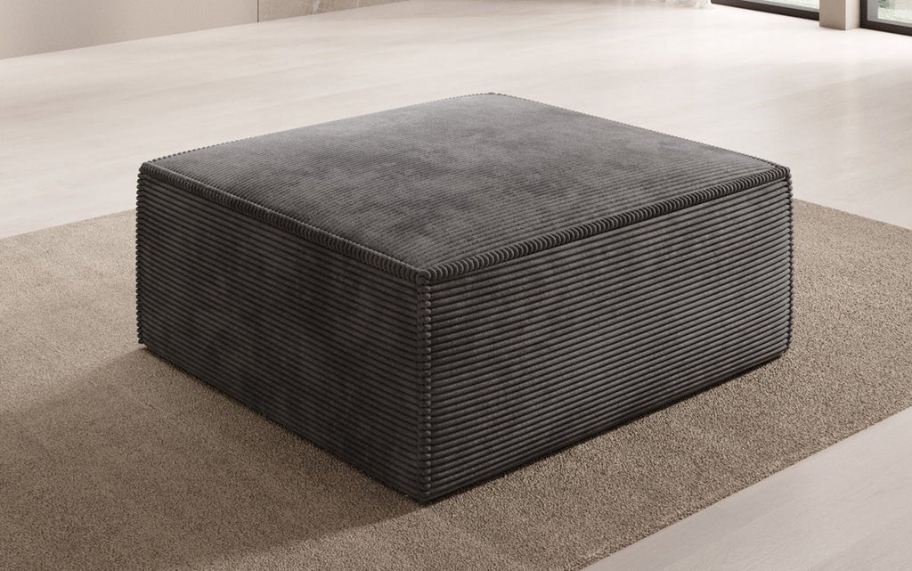 Lesley Samtiger Cord Beistellhocker: Moderner, Gemütlicher Design Akzent für Zuhause