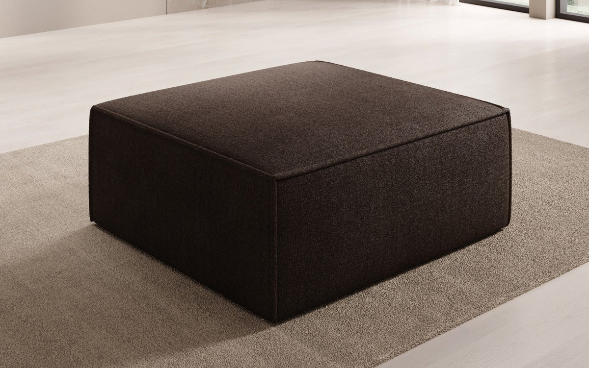Luxuriöser Lesley Bouclé Beistellhocker: Vielseitiger Pouf für Modernes Wohnen und Entspannung