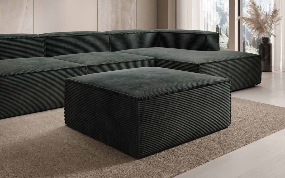 Lesley Samtiger Cord Beistellhocker: Moderner, Gemütlicher Design Akzent für Zuhause