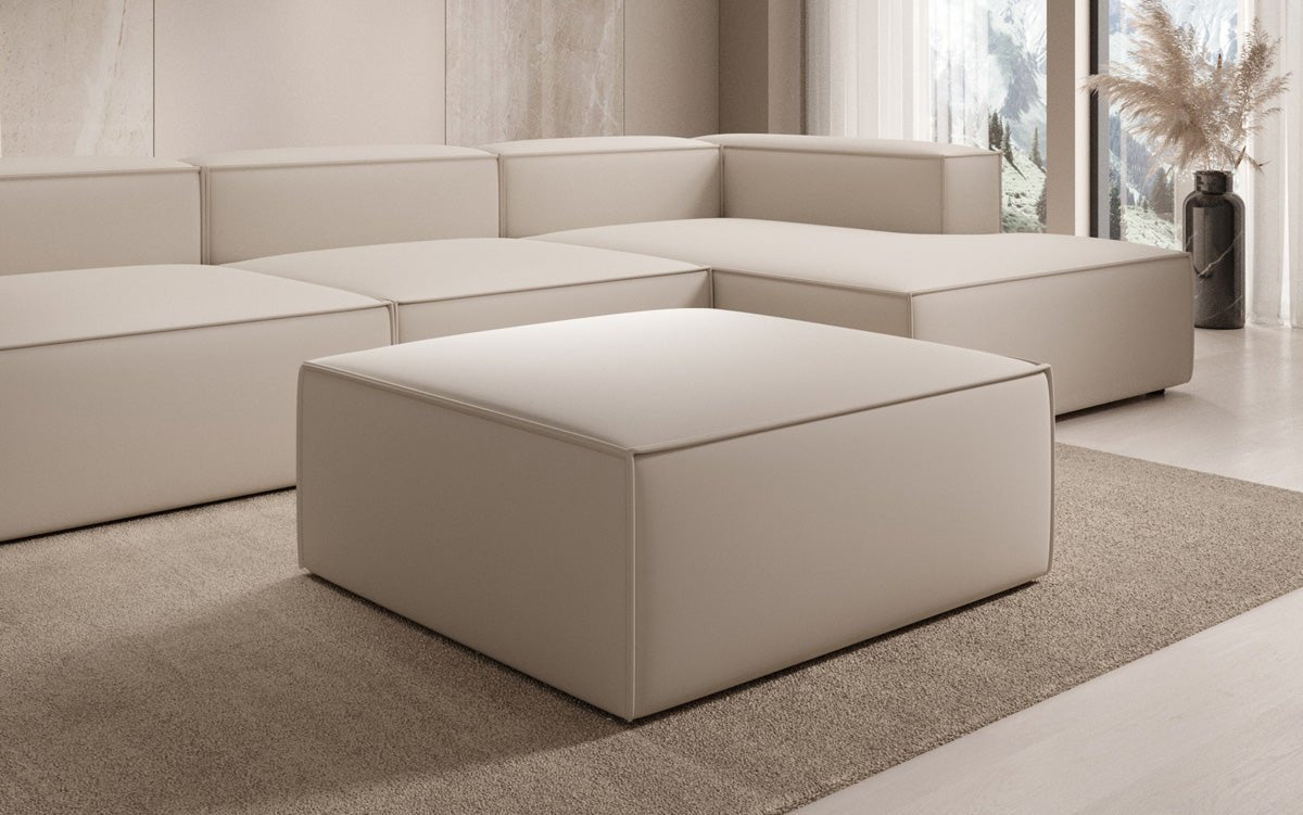 Lesley Beistellhocker Stoff – Moderner Ottoman für Vielseitiges Wohnzimmer-Design