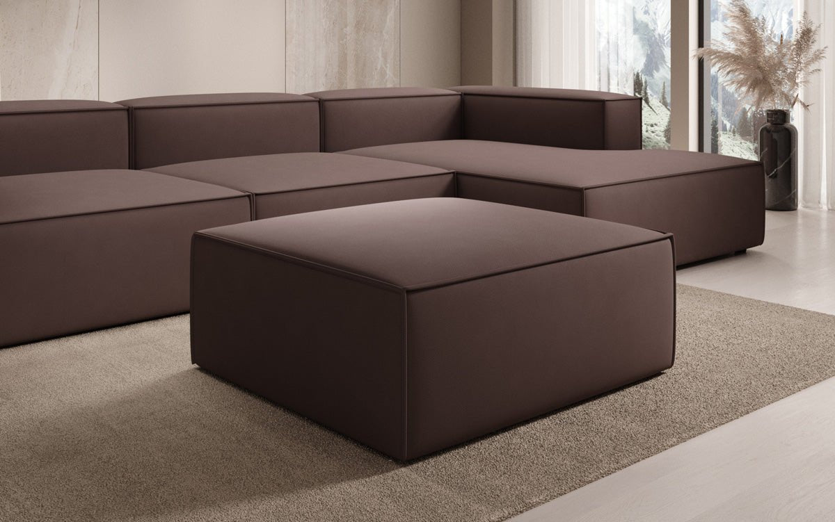 Lesley Beistellhocker Stoff – Moderner Ottoman für Vielseitiges Wohnzimmer-Design