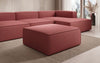 Lesley Beistellhocker Stoff – Moderner Ottoman für Vielseitiges Wohnzimmer-Design