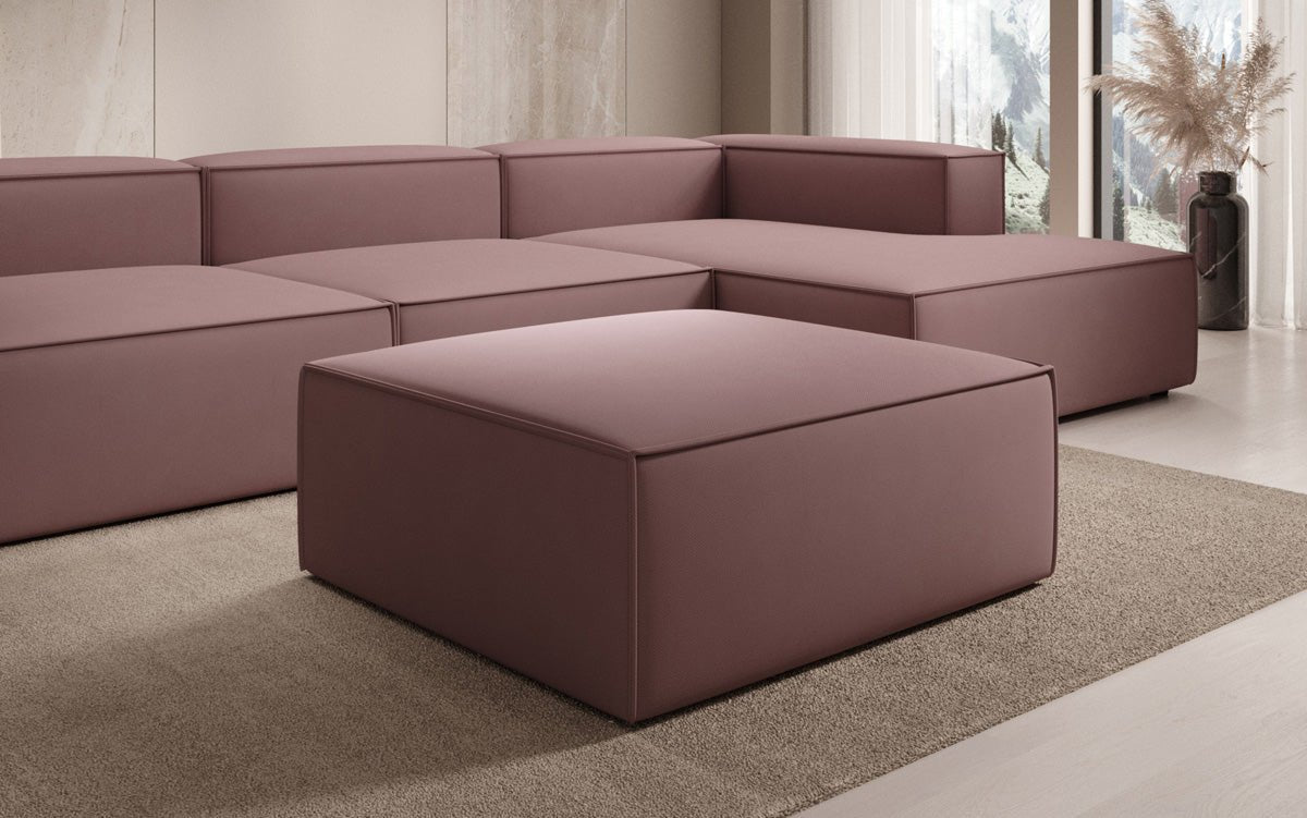 Lesley Beistellhocker Stoff – Moderner Ottoman für Vielseitiges Wohnzimmer-Design