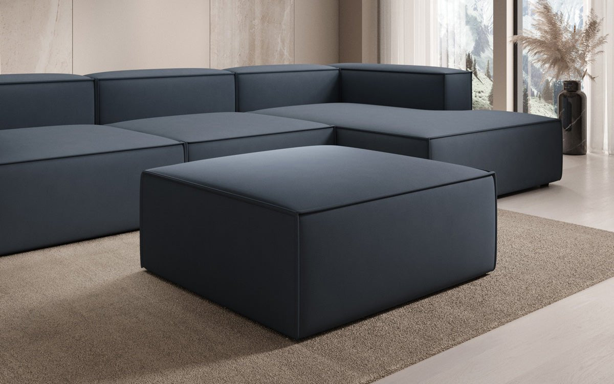 Lesley Beistellhocker Stoff – Moderner Ottoman für Vielseitiges Wohnzimmer-Design