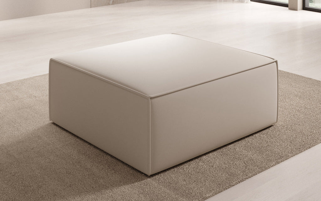 Lesley Beistellhocker Stoff – Moderner Ottoman für Vielseitiges Wohnzimmer-Design