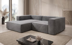 Lade das Bild in den Galerie-Viewer, Luxuriöses Ecksofa Lesley Mini Samt: Modernes Design für Ihr Wohnzimmer
