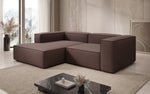 Lade das Bild in den Galerie-Viewer, Lesley L Mini Designer Ecksofa aus Stoff – Modern, Gemütlich, Vielseitig
