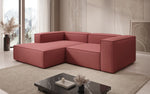 Lade das Bild in den Galerie-Viewer, Lesley L Mini Designer Ecksofa aus Stoff – Modern, Gemütlich, Vielseitig
