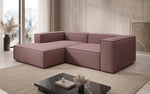 Lade das Bild in den Galerie-Viewer, Lesley L Mini Designer Ecksofa aus Stoff – Modern, Gemütlich, Vielseitig
