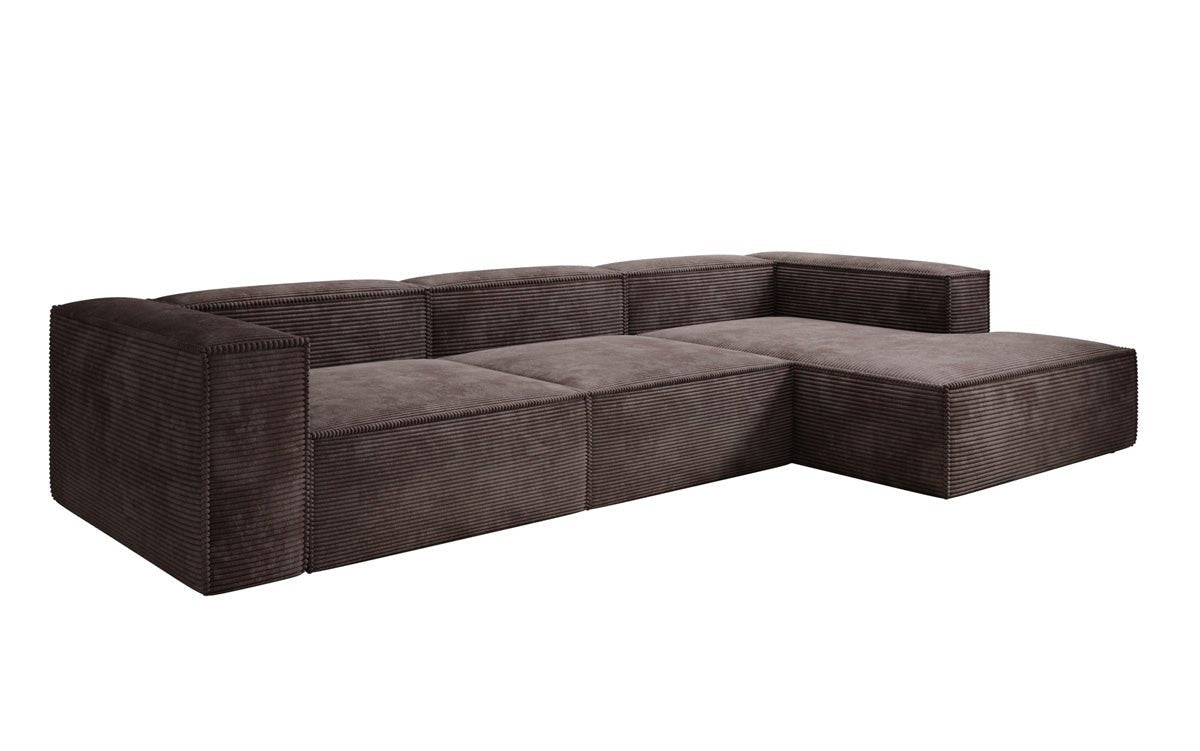 Gemütliches Lesley Cord-Ecksofa: Modernes L-Sofa für Stilvolles Wohnen