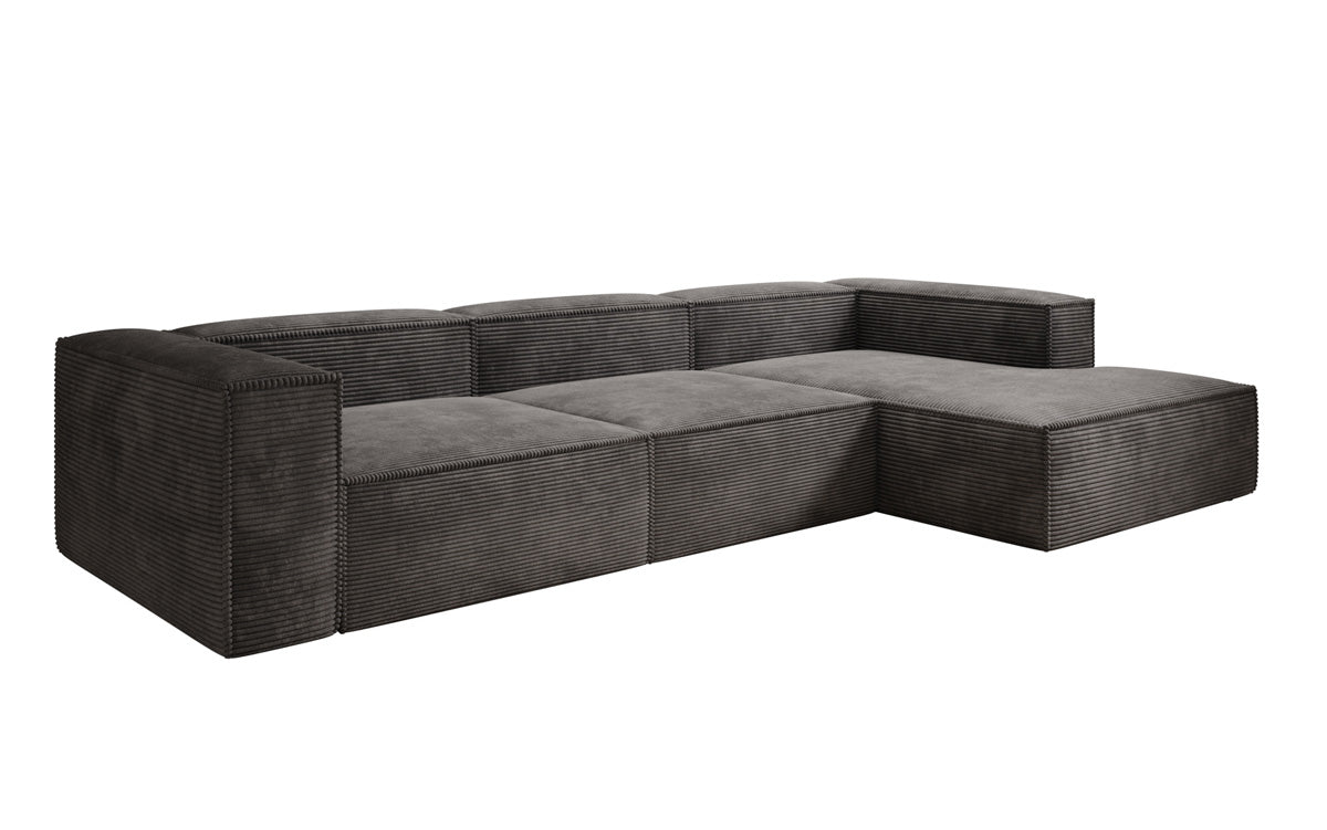Gemütliches Lesley Cord-Ecksofa: Modernes L-Sofa für Stilvolles Wohnen