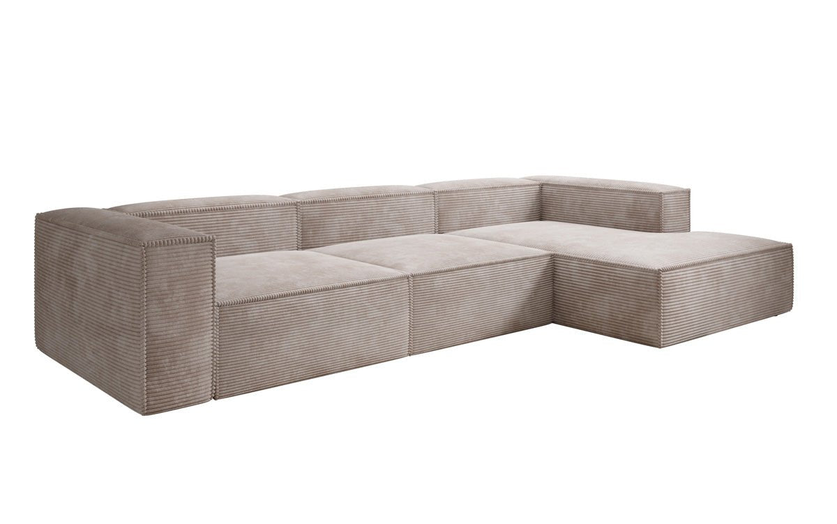 Gemütliches Lesley Cord-Ecksofa: Modernes L-Sofa für Stilvolles Wohnen