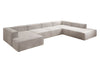 Luxuriöses Designer U-Form Samtsofa Lesley XXL – Elegante, Moderne Wohnzimmer-Couch