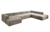 Luxuriöses Designer U-Form Samtsofa Lesley XXL – Elegante, Moderne Wohnzimmer-Couch