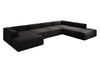 Luxuriöses Designer U-Form Samtsofa Lesley XXL – Elegante, Moderne Wohnzimmer-Couch