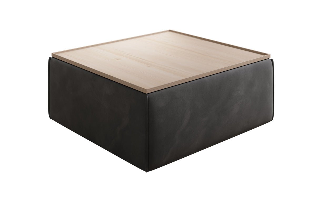 Lesley Samt Beistellhocker Couchtisch mit Verstecktem Stauraum Elegantes Wohnzimmer