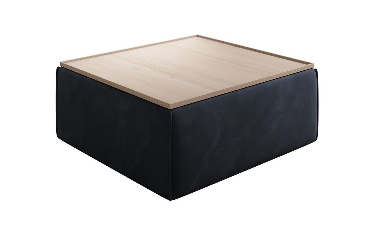 Lesley Samt Beistellhocker Couchtisch mit Verstecktem Stauraum Elegantes Wohnzimmer