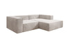 Luxuriöses Ecksofa Lesley Mini Samt: Modernes Design für Ihr Wohnzimmer