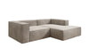 Luxuriöses Ecksofa Lesley Mini Samt: Modernes Design für Ihr Wohnzimmer