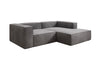 Luxuriöses Ecksofa Lesley Mini Samt: Modernes Design für Ihr Wohnzimmer